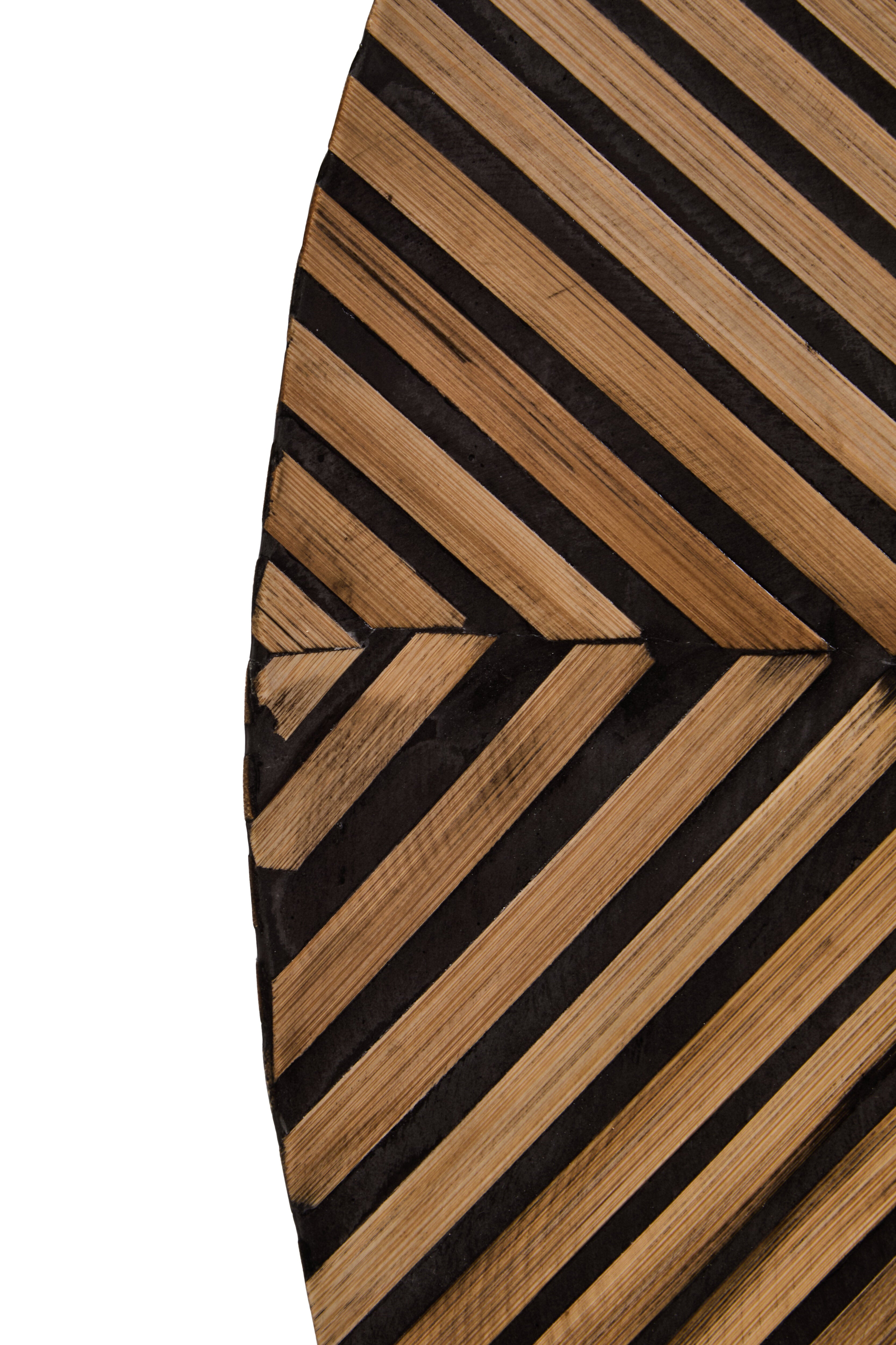 Antibes Bamboo Inlay Round Wall Mirror
